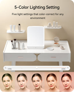 POPLIZZ LED Illuminated Makeup Mirror with 10x Magnification